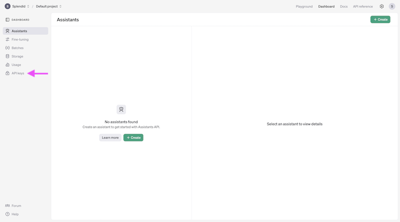 OpenAI Developer Assistants Page